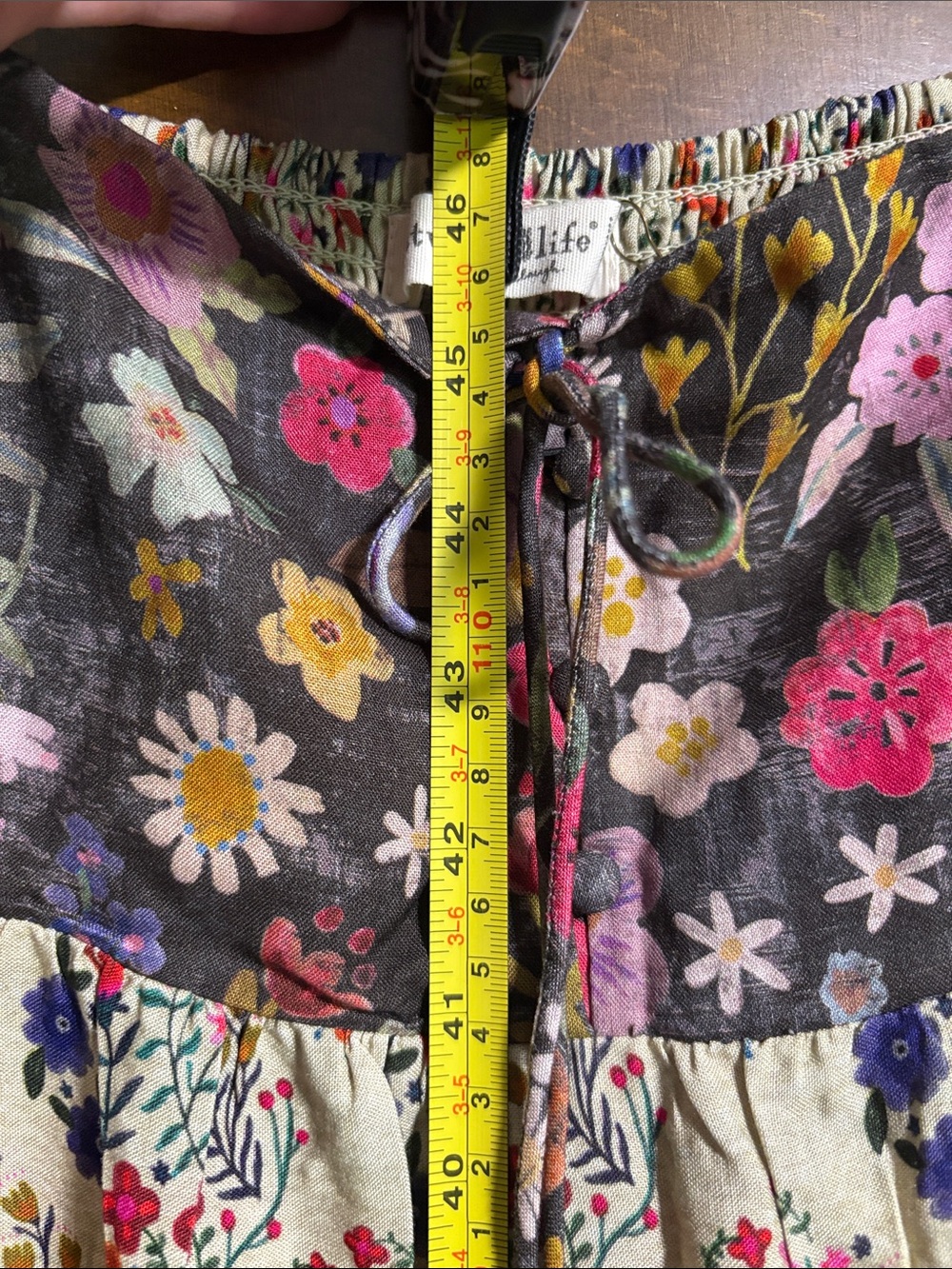 NWT Natural Life Floral Tiered Maxi Sundress in Cream size M - Picture 10 of 13